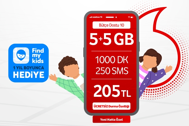 Vodafone'dan çocukların ilk hattı aileler için en rahatı