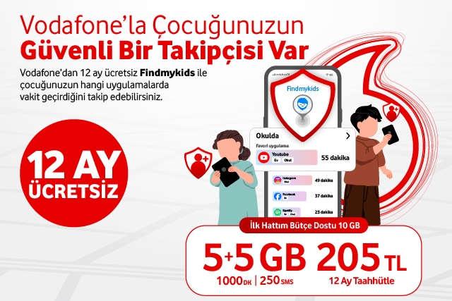 Vodafone'dan çocukların ilk hattı aileler için en rahatı