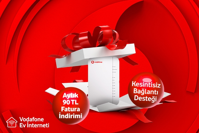 Vodafone Ev İnterneti'ne gelen Mobil faturalılar, onlara özel hediyeler ile sınırsız internetin tadını çıkartıyor!