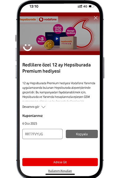 Kampanya sayfasındaki hediye Hepsiburada Premium kodunuzu alın