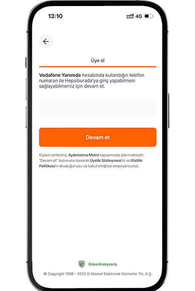 Vodafone’lulara Özel Hepsiburada’ya giriş yapın