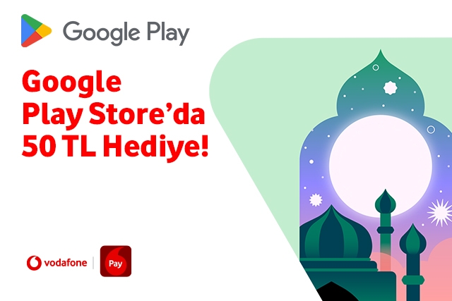 Google Play'den 50 TL hediye