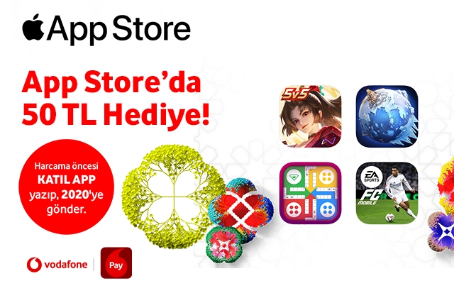 Vodafone Faturana Yansıt ile App Store'da 50 TL indirim