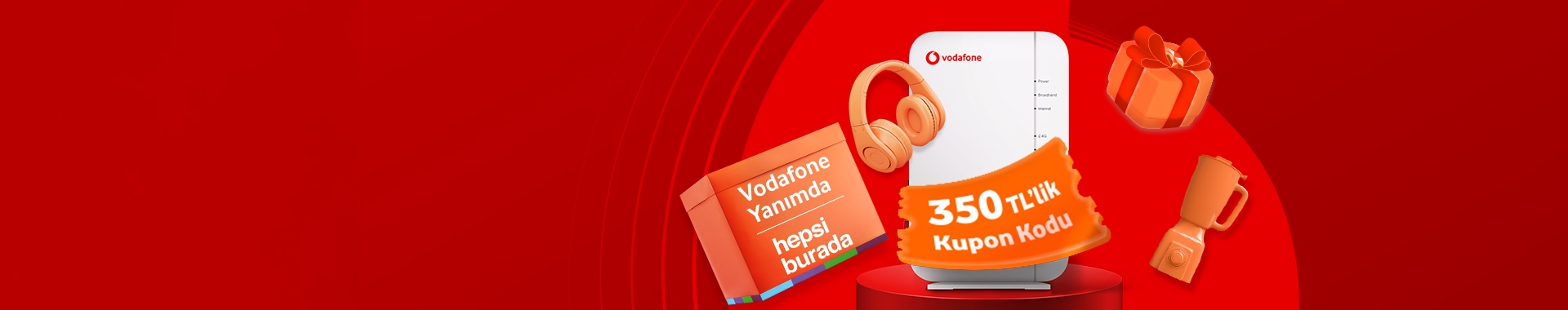 Yanımda'daki Vodafone Ev İnterneti kampanyaları Hepsiburada kupon kodu hediyeli!