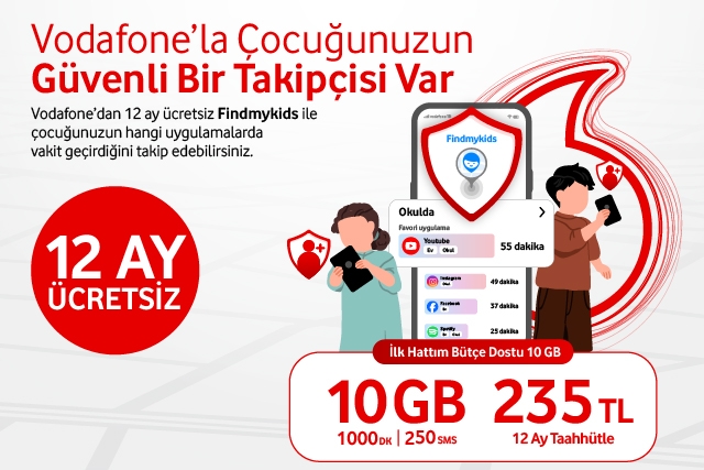 Vodafone'dan çocukların ilk hattı aileler için en rahatı