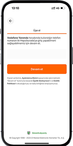 Vodafone’lulara Özel Hepsiburada’ya giriş yapın.