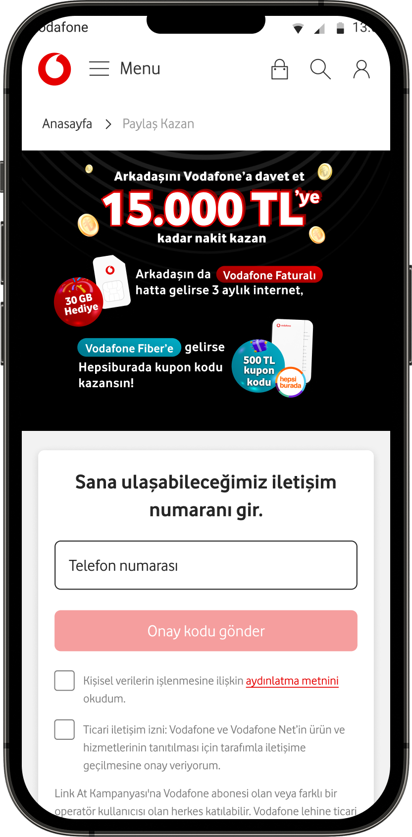 Telefon Numaranı Gir