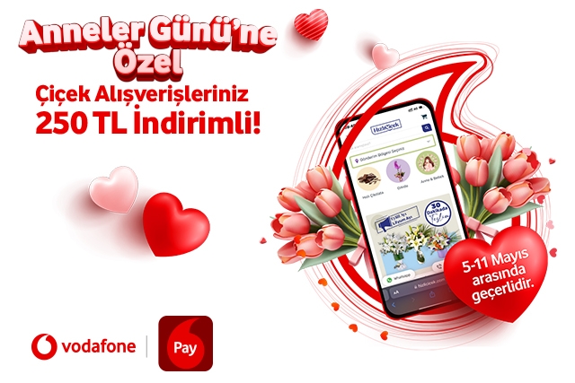 Anneler Günü’ne özel çiçek alışverişleriniz 250 TL indirimli