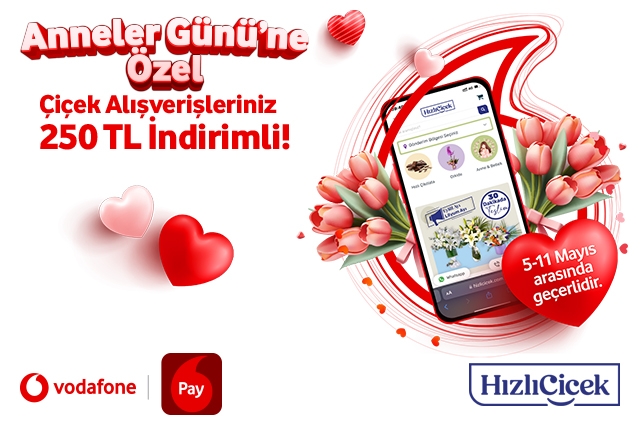 Anneler Günü’ne özel çiçek alışverişleriniz 250 TL indirimli!