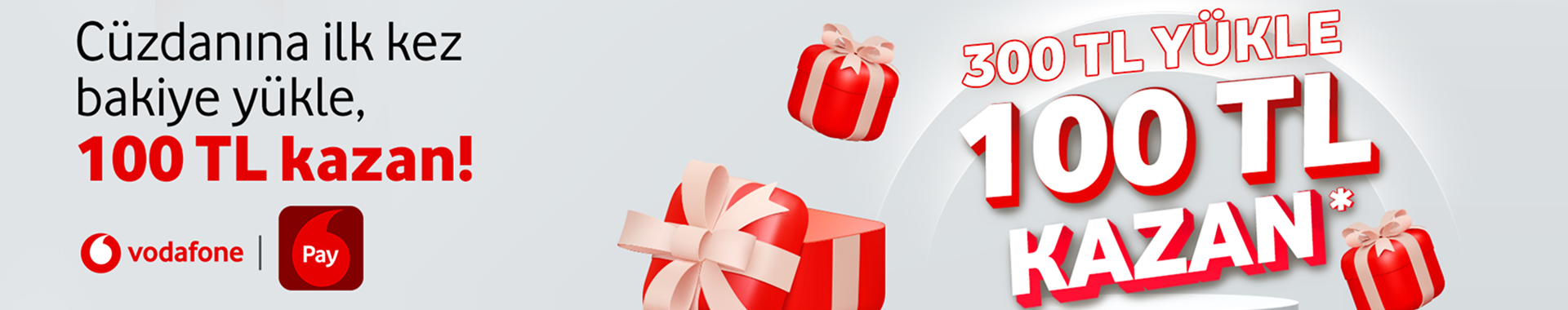 Vodafone Pay Cüzdan 300 TL'ye 100 TL Hediye Kampanyası