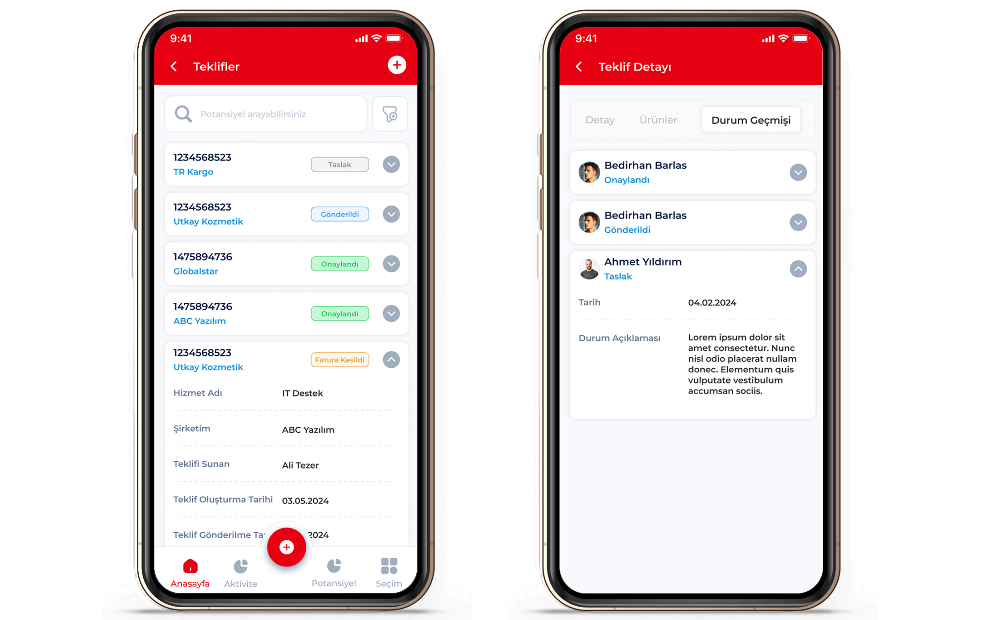 Teklifler Ekranı ile müşterilerinize sunduğunuz teklifleri tek noktadan yönetin.