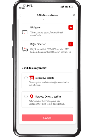 Teslim yöntemini seç