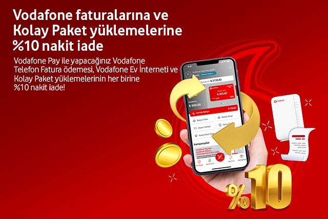 Vodafone Pay ile Faturana Nakit İade