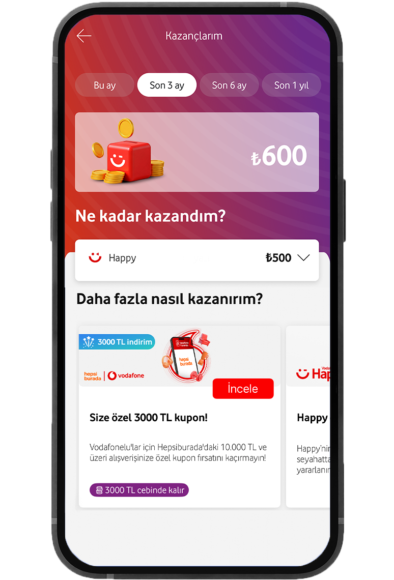 «Kazançlarım» alanından tasarruflarınızı takip edin