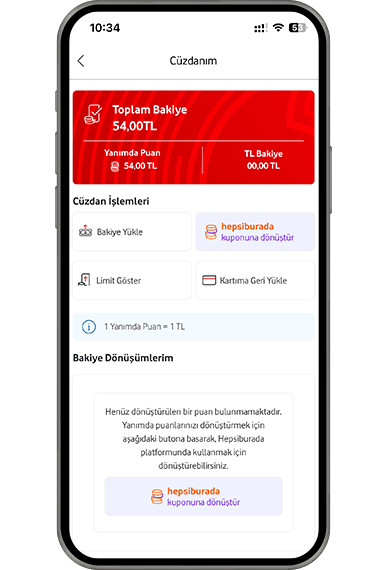 Yanımda puanlarını Cüzdanım’da görüntüle
