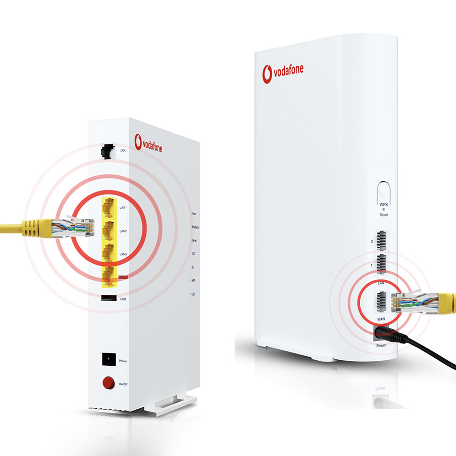 
Ethernet kablosunun bir ucu modemin LAN portlarından herhangi birine, diğeri ise Wi-Fi Ekstra&rsquo;nın WAN portuna takılır.
Kırmızı ışık yanıp s&ouml;nmeye başlar. Bu durum cihazın, &ccedil;evresinde bağlantı aradığını g&ouml;stermektedir.
