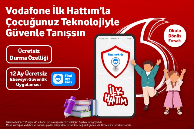 Okula dönüş döneminde en avantajlı hediye Vodafone İlk Hattım'dan