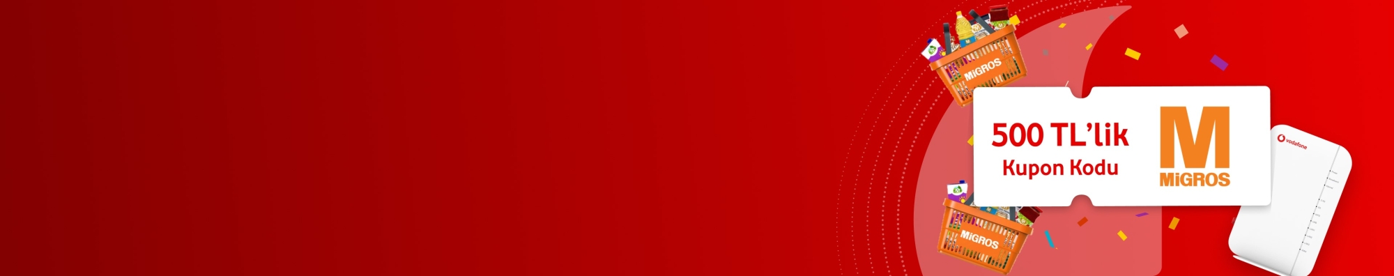 Yanımda'daki Vodafone Ev İnterneti kampanyaları Migros kupon kodu hediyeli!
