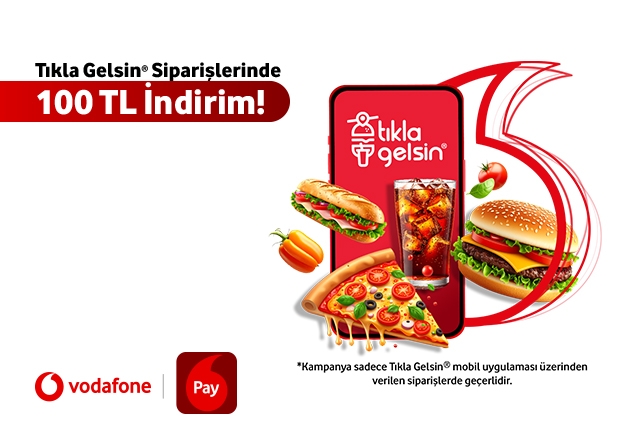 Tıkla Gelsin Siparişlerinde 100 TL İndirim!