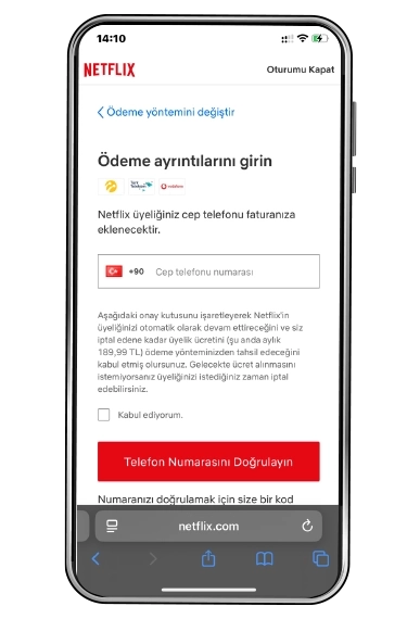 Ödemenizi tamamlayın