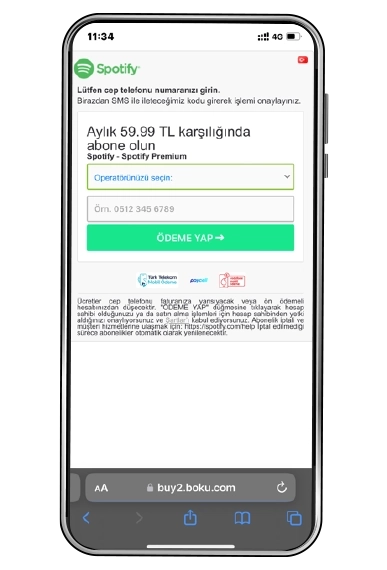 Ödemenizi tamamlayın.