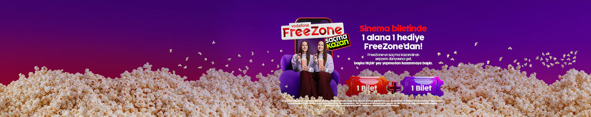 Sinema biletinde 1 alana 1 hediye!
