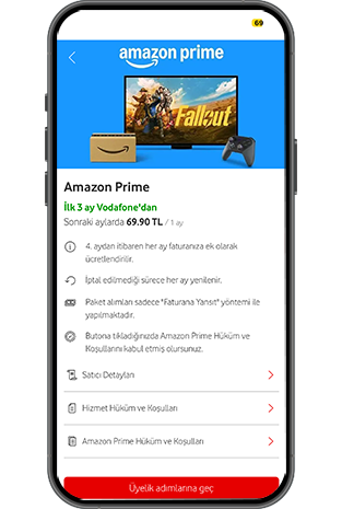 Amazon Prime teklifini seçerek ilerleyin