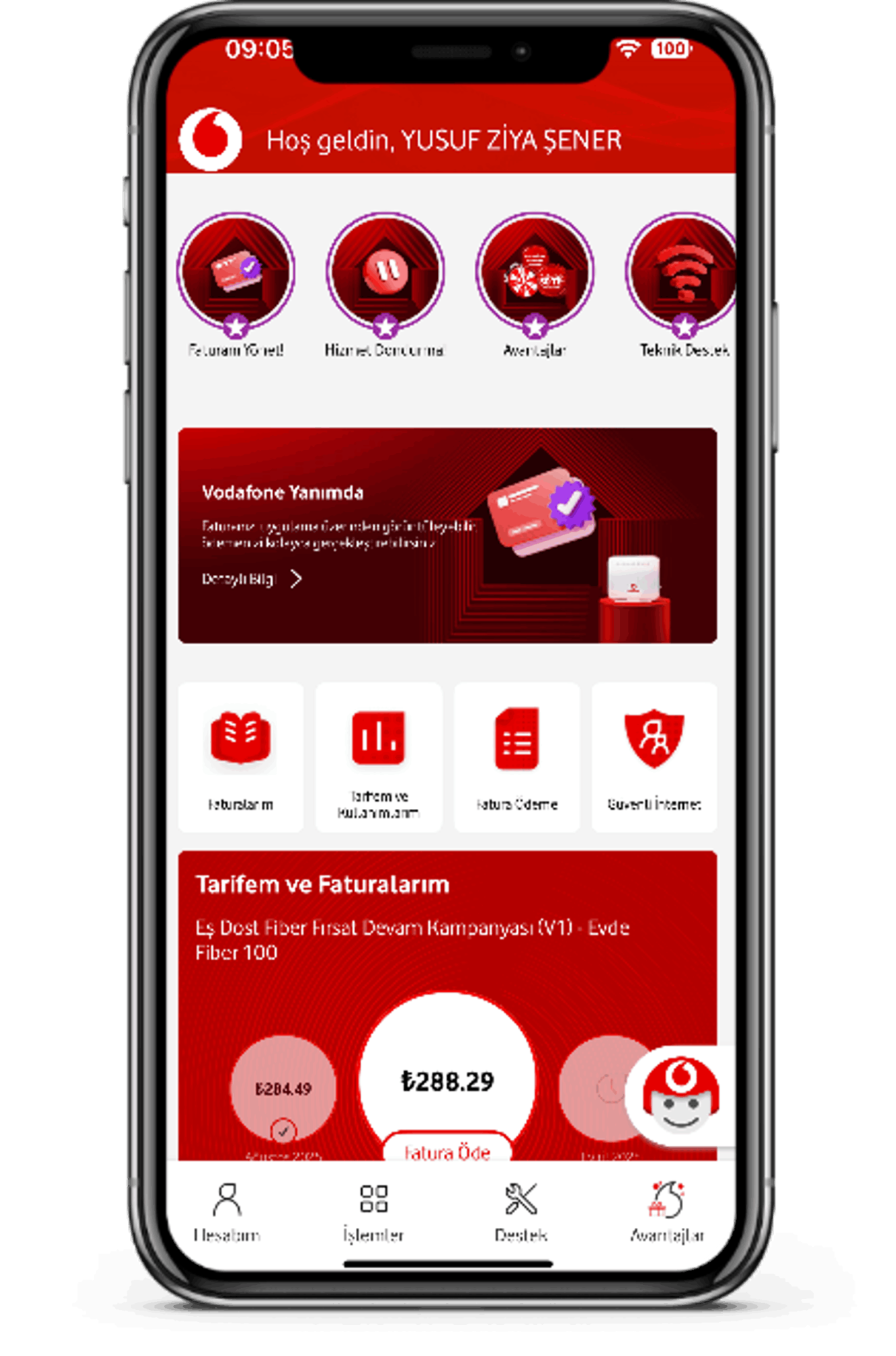 Yanımda uygulamasına giriş yapın.