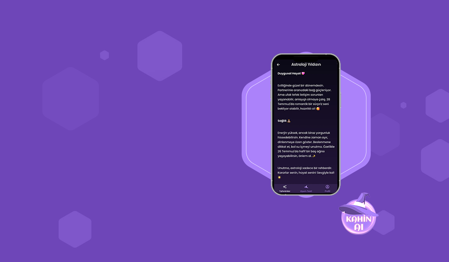 Aşk, kariyer… Cevaplar Kahin Ai'da. Ücretsiz dene