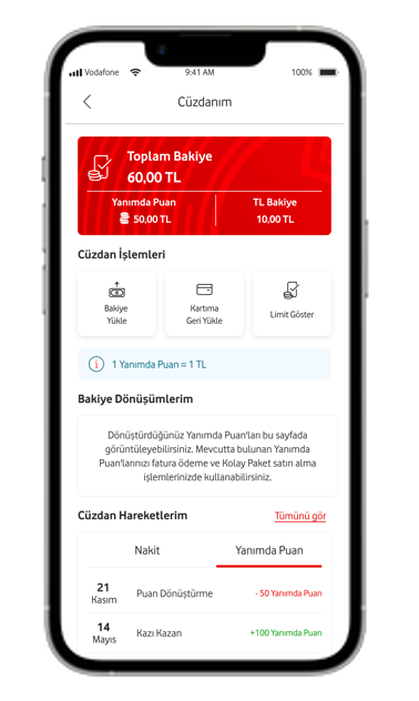 Yanımda puanlarını istediğin gibi harca