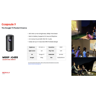 Anker Nebula Capsule 3 Laser | Vodafone | Faturaya Ek Akıllı