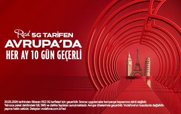 Red 5G tarifen Avrupa’da her ay 10 gün geçerli!
