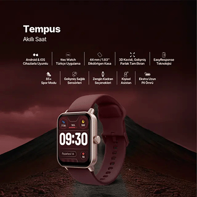 ttec Tempus 44mm Akıllı Saat Dik.