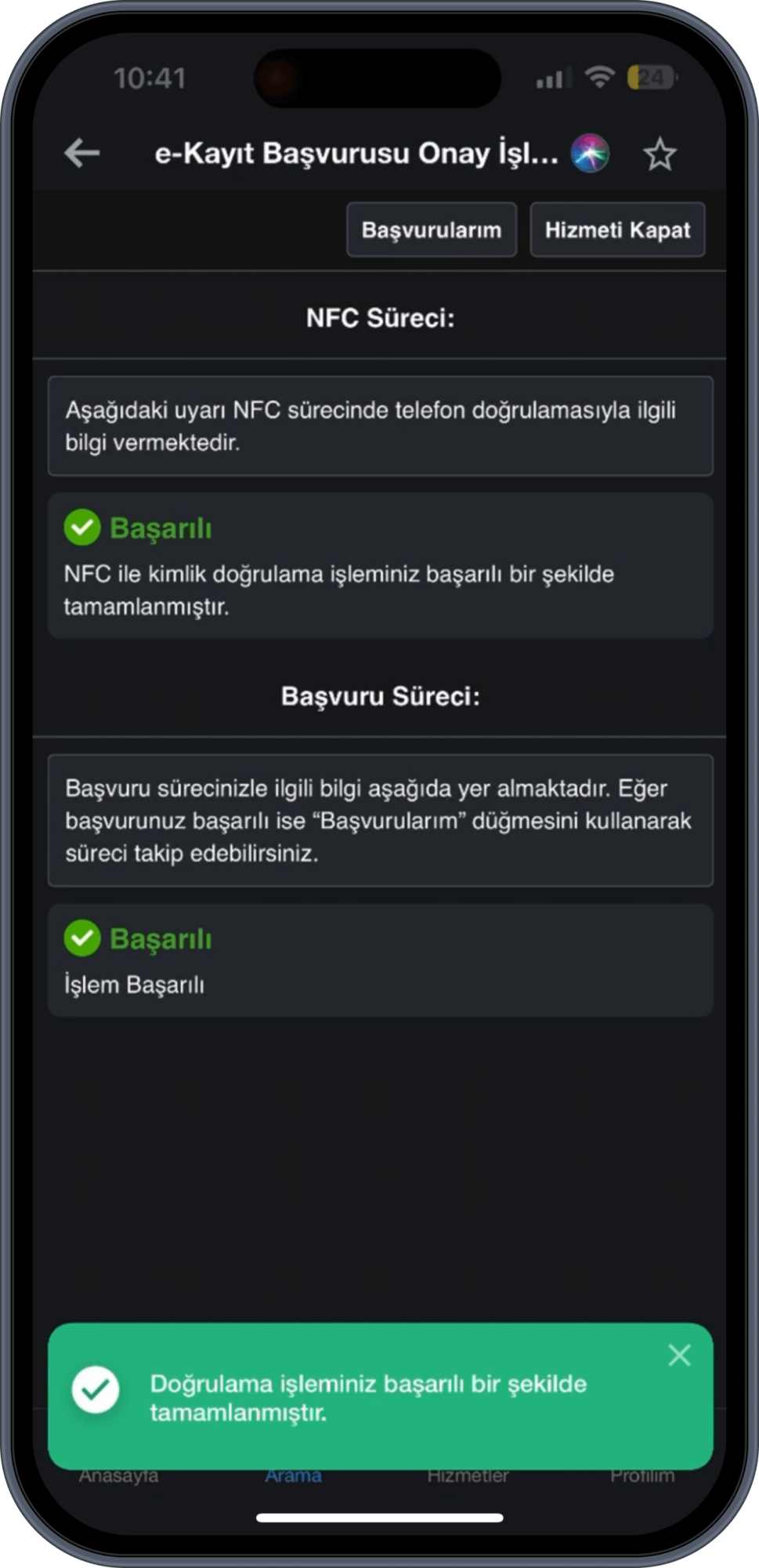 Onay süreciniz tamamlansın