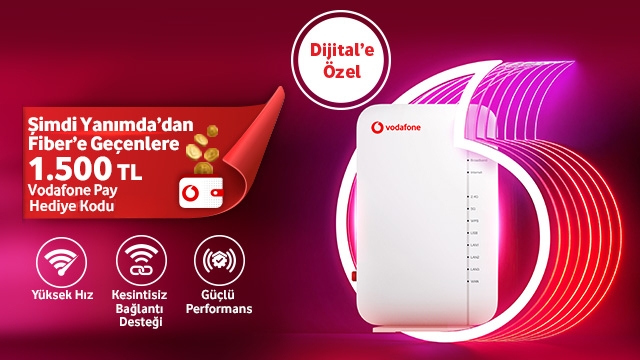 Yanımda'dan Fiber'e Geçenlere 1500TL Vodafone Pay Hediye Kodu
