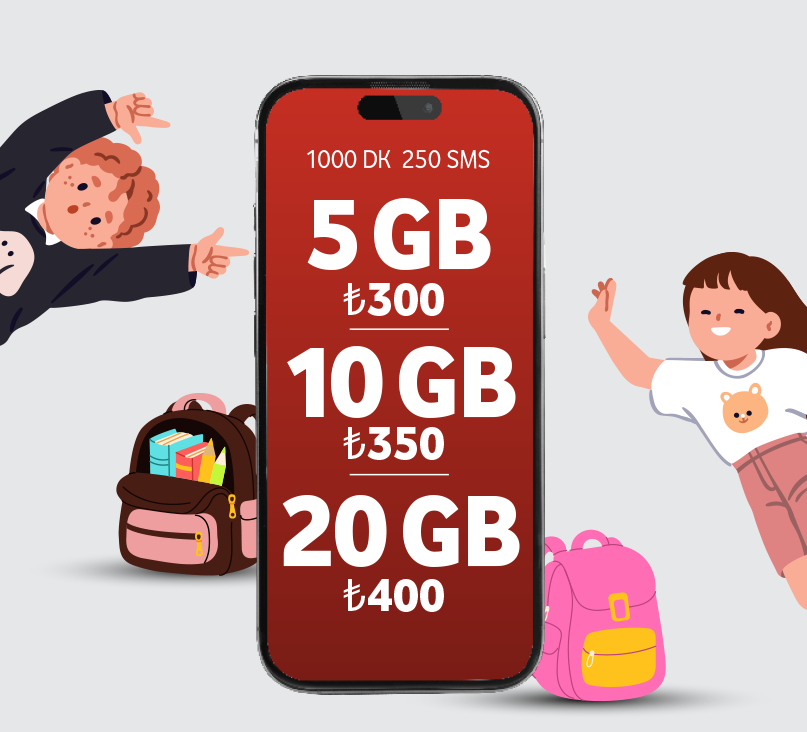 Çocuğunuz için güvenli Vodafone İlk Hattım tarifeleri sizi bekliyor!