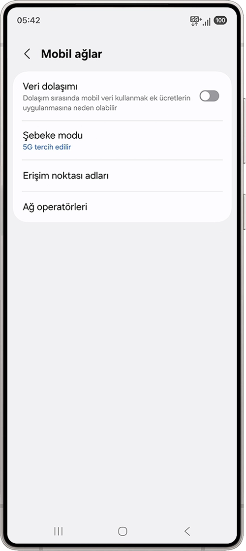 Şebeke Modu’nu seçin.