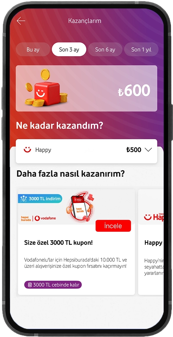 «Kazançlarım» alanından tasarruflarınızı takip edin