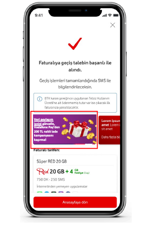 Sınırsız Tarife’ye geçiş yapın