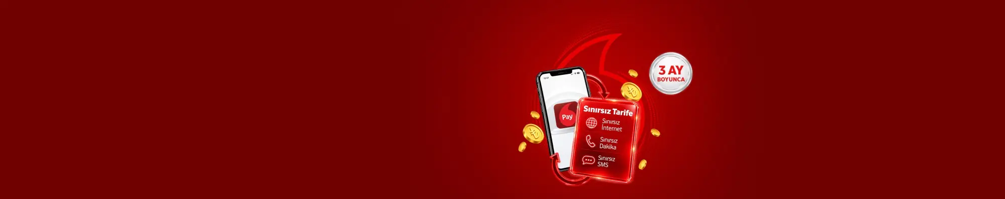 Sınırsız Tarifeye Geçenlere Vodafone Pay'den 3 Ay Boyunca 200 TL Nakit İade Fırsatı Sınırsız Tarifeye Geçenlere Vodafone Pay'den 3 Ay Boyunca 200 TL Nakit İade Fırsatı