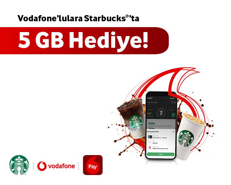 Vodafone’lulara Starbucks’ta 5 GB Hediye!