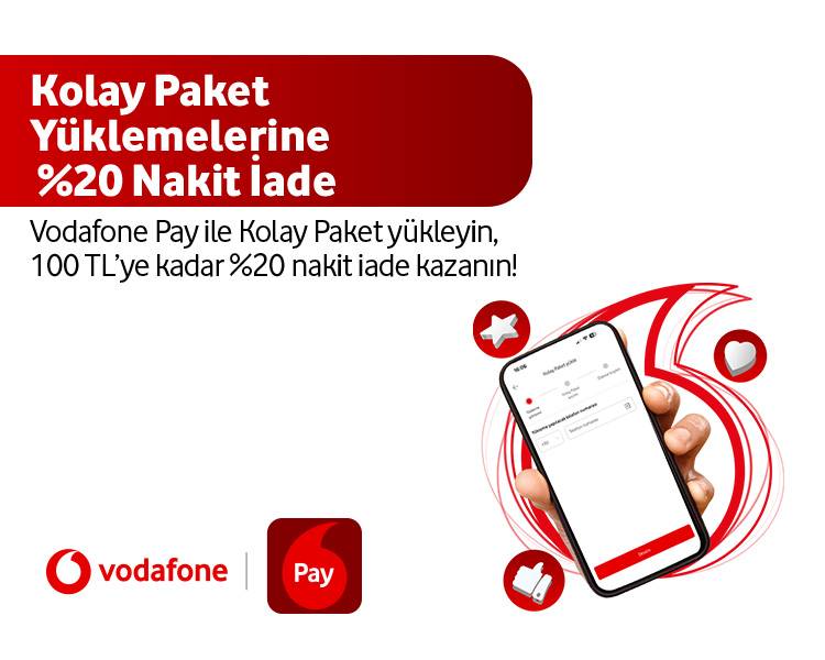 Kolay Paket Yüklemelerine %20 Nakit İade!