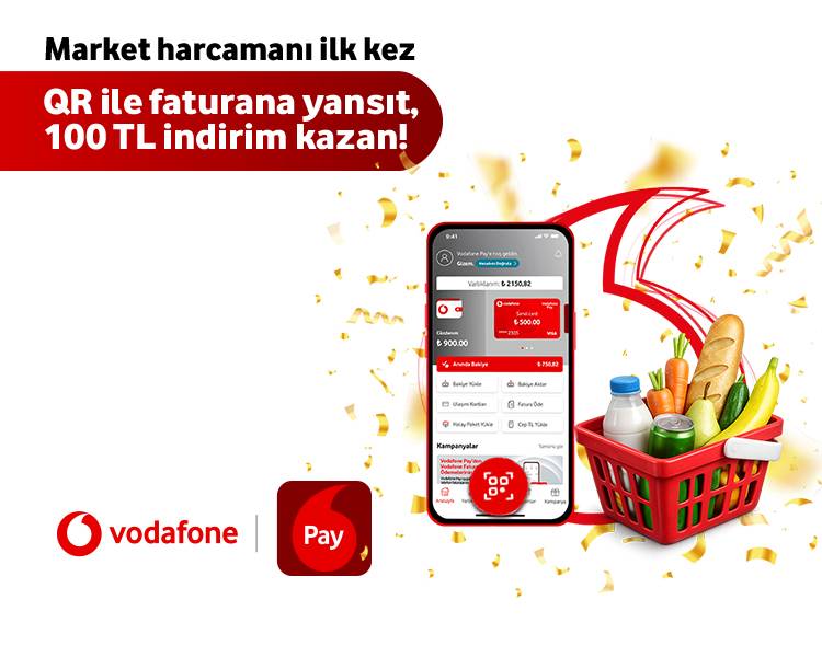 Market harcamanı ilk kez QR ile faturana yansıt, 100 TL indirim kazan!